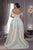 MNM Couture - K3533 Off Shoulder Floral Pleated Ballgown in Yellow