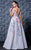MNM Couture - K3563 Floral Embroidered Off-Shoulder A-line Gown In White