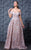 MNM Couture - K3567 Embroidered Off-Shoulder Pleated Ballgown in Pink