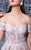 MNM Couture - K3567 Embroidered Off-Shoulder Pleated Ballgown in Pink