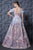 MNM Couture - K3568 Fully Embroidered V-neck Ballgown in Pink