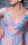 MNM Couture - K3569 Floral Embroidered Sheath Dress with Cape In Pink