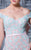 MNM Couture - K3585 Floral Applique Sheath Dress With Bow Accent In Pink and Blue