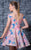 MNM Couture - K3586 Off-shoulder Embellished Cocktail Dress In Pink and Blue