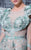 MNM Couture - K3602 Long Sleeved Sheer Embellished Gown In Green