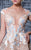 MNM Couture - K3604 Cap Sleeved Illusion A-line Gown In Neutral