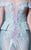 MNM Couture - K3609 Bedazzled Deep Off-Shoulder Dress in Blue and Green