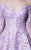 MNM Couture - K3611 Embroidered Off-Shoulder Ballgown With Train in Purple