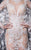 MNM Couture - K3619 Embroidered Mermaid Dress With Cape Accent in White and Neutral