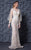 MNM Couture - K3620 Lace Embroidered Long Sleeve Trumpet Dress in White and Neutral