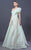 MNM COUTURE - K3636 Embroidered Asymmetric A-line Dress In Lime