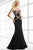 Janique K6424 - Long Sweetheart Neckline Lace-Embellished Corseted Jersey Dress