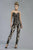Janique - K6561 Strapless Contrast Brocade Jumpsuit In Black and  Neutral