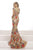 Janique K6571  elightful Floral Sleeveless Mermaid Gown In Print and  Floral