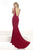 Janique K6582  - Sleeveless Sweetheart Open Back Long Mermaid Gown In Red