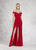 Janique - K6594 Off Shoulder Jumpsuit In Red