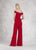 Janique - K6594 Off Shoulder Jumpsuit In Red