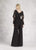 Janique - K6598 Long Sleeve V-neck Jumpsuit In Black