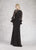Janique - K6606 Lace Long Sleeve Ruffled Sheath Dress In Black