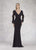 Janique - K6616 Lace and Ruffled Long Sleeve Sheath Dress In Black