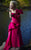 Janique - K-9000 Jeweled Ribbon Sash Gown In Pink