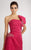 Janique - K-9000 Jeweled Ribbon Sash Gown In Pink