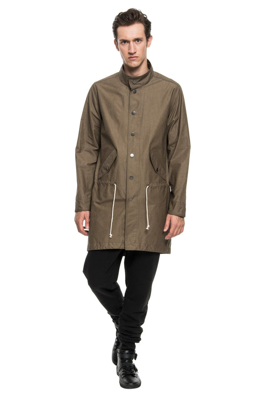KAN Waxed Cotton Fishtail Coat | KAN Manteau en cotton