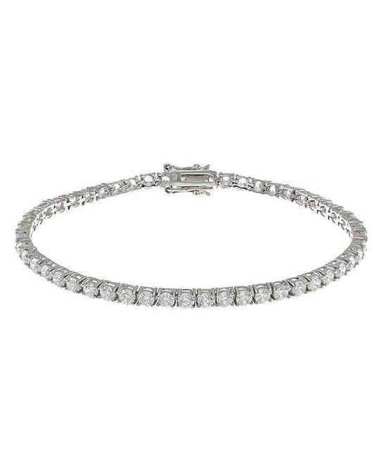 CZ by Kenneth Jay Lane - Delicate Tennis Bracelet in Silver