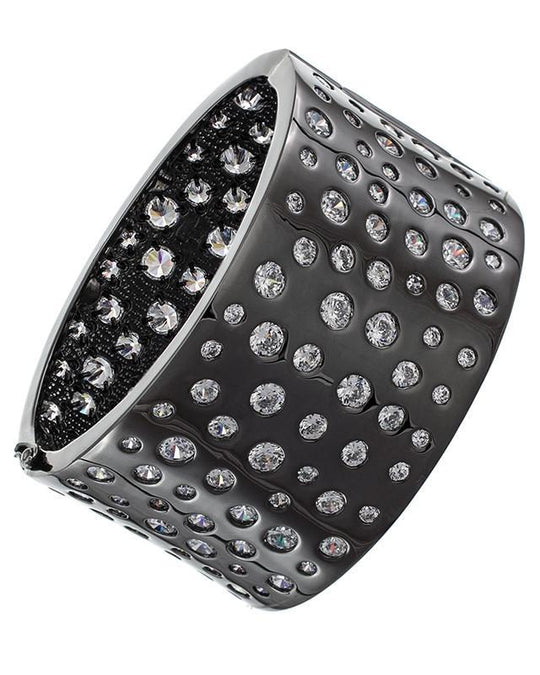CZ by Kenneth Jay Lane - Scattered CZ Cuff in Black