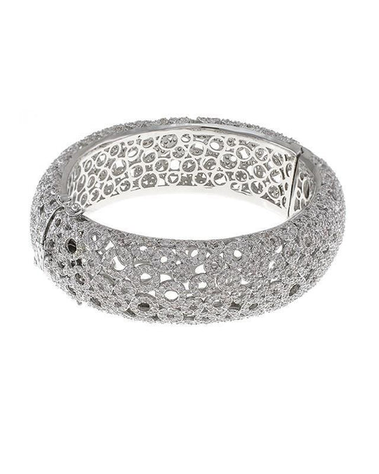 CZ by Kenneth Jay Lane - Open Circle Bracelet in Silver