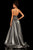 Sherri Hill - 52424 V-Neck Open Back Evening Dress In Green