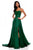 Sherri Hill - 52022 Scoop Taffeta Long A Line Dress In Green