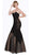 Cinderella Divine - KC1701 Beaded Lace Sweetheart Mermaid Gown In Black and Neutral