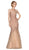 Cinderella Divine - KC1701 Beaded Lace Sweetheart Mermaid Gown In Gold