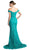 Cinderella Divine - Scalloped Off Shoulder Lace Evening Dress