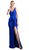 Cinderella Divine - KC1849 Sleeveless Pleated V-neck Sheath Dress