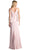Cinderella Divine - KC1849 Sleeveless Pleated V-neck Sheath Dress