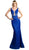 Cinderella Divine - Illusion Plunge Inset Bodice Mermaid Evening Gown