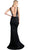 Cinderella Divine - Illusion Plunge Inset Bodice Mermaid Evening Gown