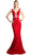 Cinderella Divine - Illusion Plunge Inset Bodice Mermaid Evening Gown