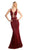 Cinderella Divine - Illusion Plunge Inset Bodice Mermaid Evening Gown
