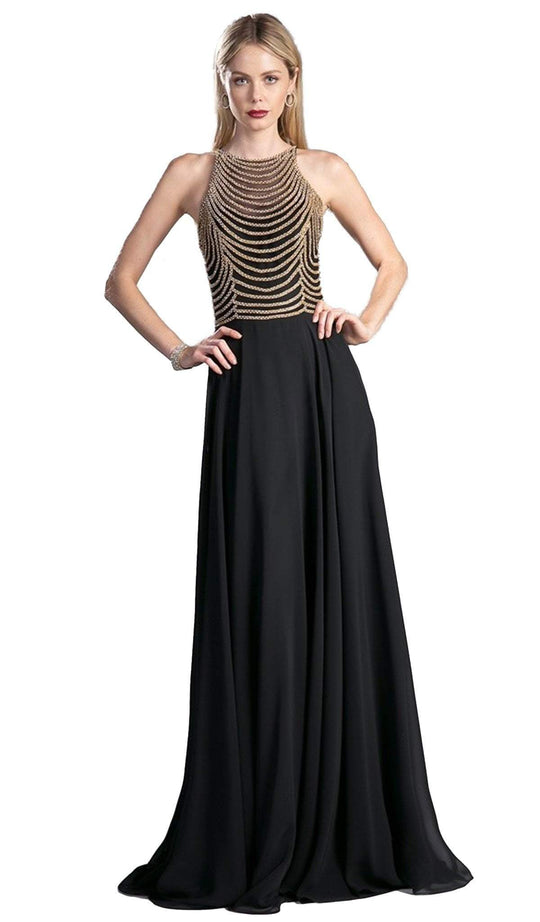 Embellished A-Line Evening Gown