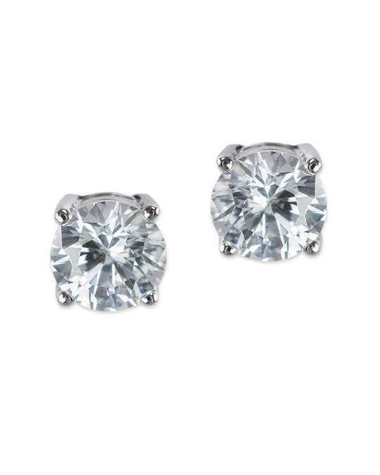 CZ By Kenneth Jay Lane - Luxe Round Stud In Silver