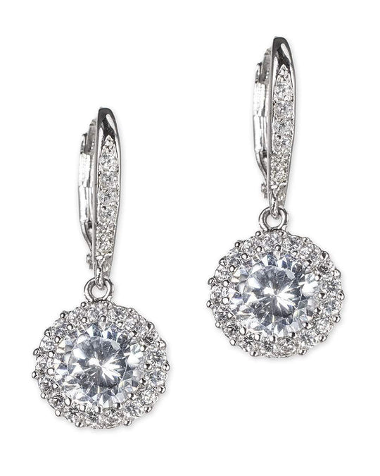 CZ by Kenneth Jay Lane - Classic Round Drop Pierced Earring