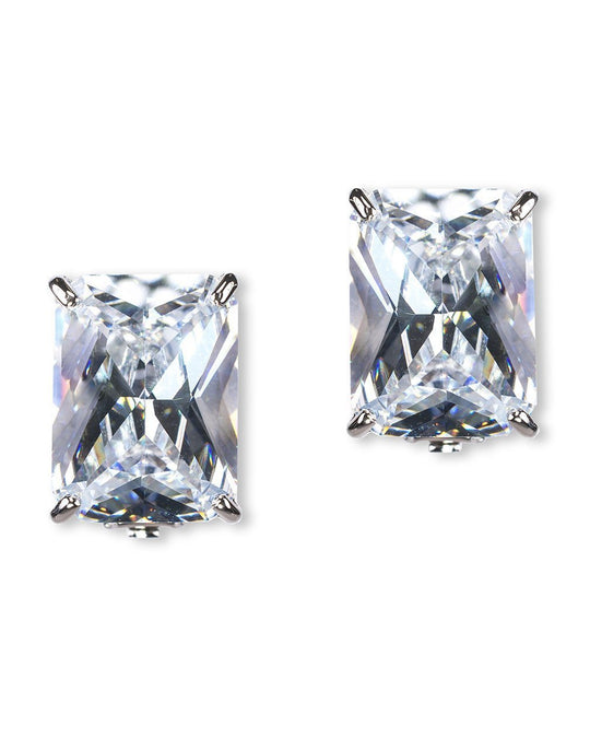 CZ By Kenneth Jay Lane - Statement Emerald Cut Studs