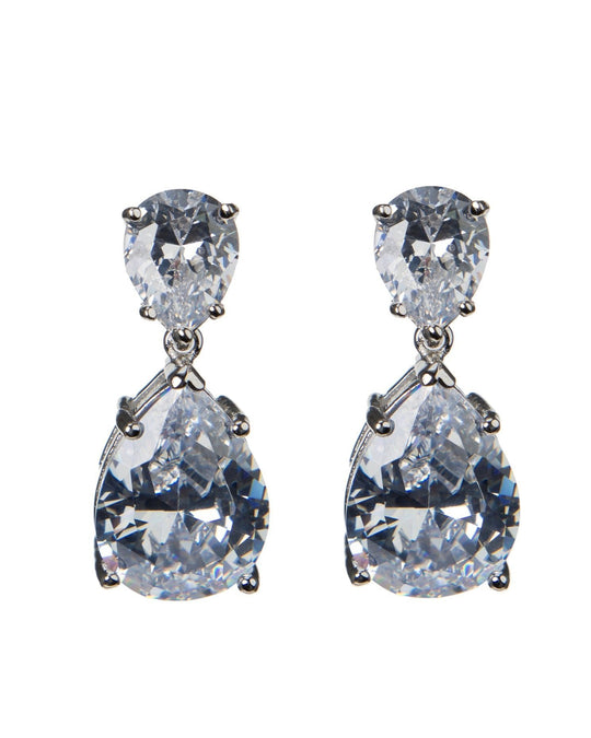 CZ by Kenneth Jay Lane - Double Pear Drop Earring