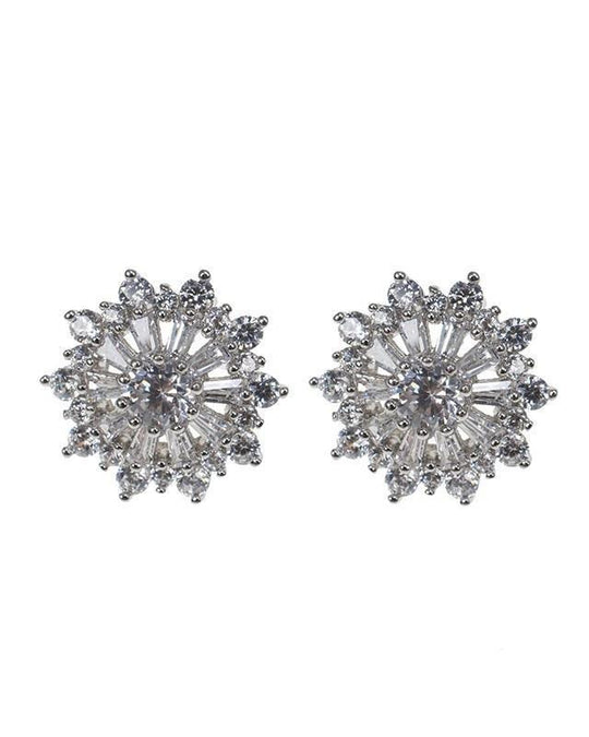 CZ by Kenneth Jay Lane - CZ Snowflake Studs