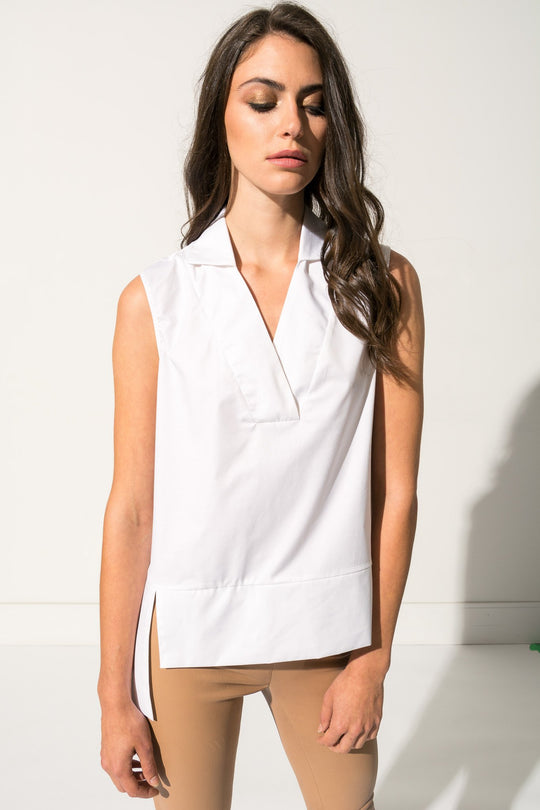 KEANA Poplin Sleeveless Tunic | KEANA Tunique en popeline sans manches