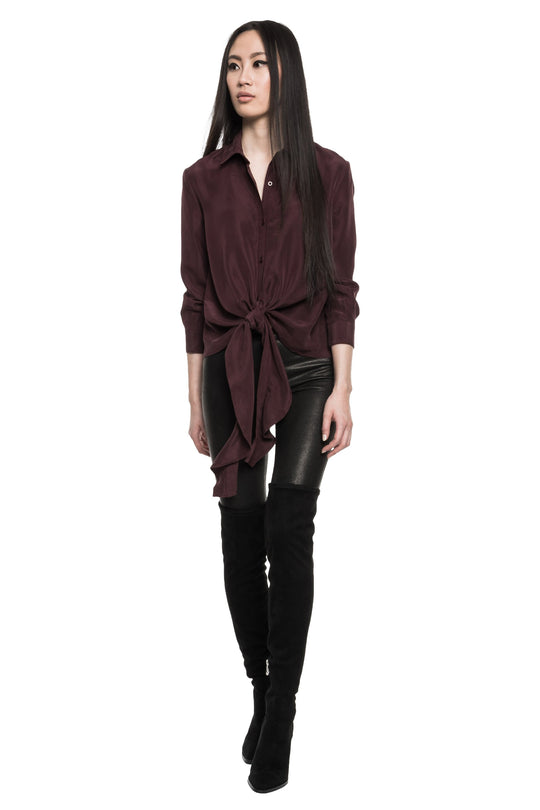 KEITON Wrap Blouse | KEITON Chemisier noué à l'avant en soie