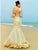 MNM Couture - KH019 Ruffled Pleated Metallic Mermaid Gown in Gold and Green
